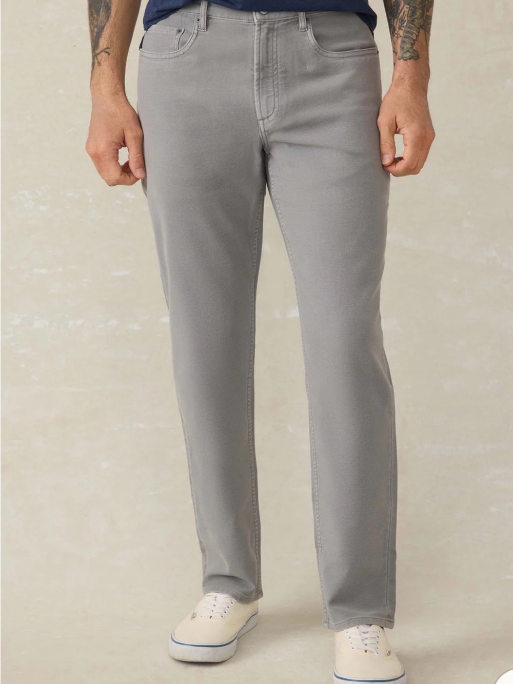 Stretch Terry 5-Pocket Pant - Iron